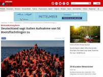 Bild zum Artikel: Harren im Mittelmeer aus - Deutschland sagt Italien Aufnahme von 50 Bootsflüchtlingen zu