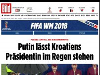 Bild zum Artikel: Flegel-Anfall - Putin lässt Kroatiens  Präsidentin im Regen stehen