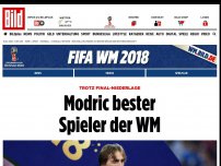 Bild zum Artikel: Trotz Final-Niederlage - Modric bester Spieler der WM