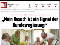 Bild zum Artikel: Wahlkampf-Versprechen - Merkel besucht Pfleger in Altenheim
