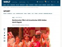 Bild zum Artikel: Rechtsrocker fährt mit kroatischen WM-Helden durch Zagreb