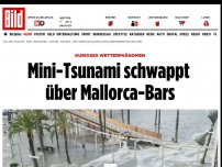 Bild zum Artikel: Kurios! - Mini-Tsunami schwappt über Mallorca-Bars
