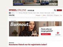 Bild zum Artikel: Österreich: Koscheres Fleisch nur für registrierte Juden?