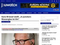 Bild zum Artikel: Ganz Brüssel weiß: „In Junckers Wasserglas ist Gin“