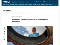 Bild zum Artikel: Bundeswehr erwägt aus Personalnot Aufnahme von Ausländern