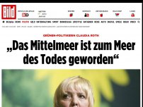 Bild zum Artikel: Claudia Roth im Interview - „Das Mittelmeer ist zum Meer des Todes geworden“