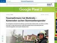 Bild zum Artikel: Feuerwehrmann hat Blutkrebs – Kameraden suchen Stammzellenspender