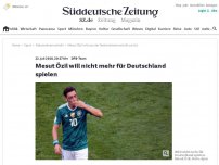 Bild zum Artikel: EIL: Mesut Özil tritt aus der deutschen Nationalmannschaft zurück