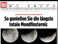 Bild zum Artikel: Totale Mondfinsternis - Ale Infos zum galaktischen Freitag in Berlin