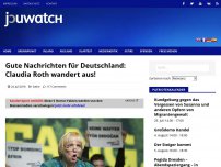 Bild zum Artikel: Gute Nachrichten für Deutschland: Claudia Roth wandert aus!