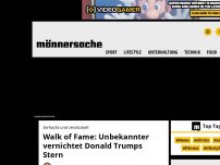 Bild zum Artikel: Walk of Fame: Unbekannter vernichtet Donald Trumps Stern | Männersache
