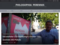 Bild zum Artikel: Verzweifelter CSU-Wahlkampf in Bayern: CSU überklebt AfD-Plakate