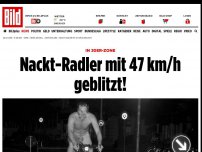 Bild zum Artikel: In 30er-Zone - Nackt-Radler mit 47 km/h geblitzt!
