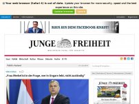 Bild zum Artikel: „Frau Merkel ist in der Frage, wer in Ungarn lebt, nicht zuständig“