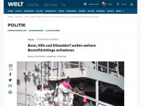 Bild zum Artikel: Bonn, Köln und Düsseldorf wollen weitere Bootsflüchtlinge aufnehmen