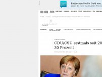 Bild zum Artikel: Sonntagstrend: CDU/CSU fallen erstmals seit 2006 unter 30 Prozent