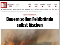 Bild zum Artikel: Politiker fordert - Bauern sollen Feldbrände selbst löschen