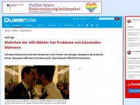 Bild zum Artikel: Mehrheit der AfD-Wähler hat Probleme mit küssenden Männern