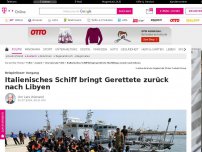 Bild zum Artikel: Italienisches Schiff bringt Flüchtlinge zurück nach Libyen
