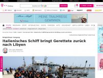Bild zum Artikel: Italienisches Schiffe Asso Ventotto bringt Flüchtlinge zurück nach Libyen