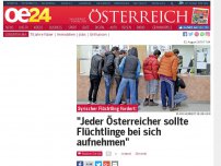 Bild zum Artikel: 'Jeder Österreicher sollte Flüchtlinge bei sich aufnehmen'