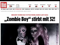 Bild zum Artikel: Bekannt machte ihn Lady Gaga - „Zombie Boy“ tot mit 32!