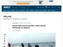 Bild zum Artikel: Bundesregierung besorgt über weiterreisende Flüchtlinge aus Spanien