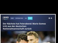 Bild zum Artikel: Mario Gomez tritt aus der deutschen Nationalmannschaft zurück