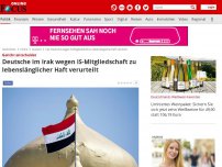 Bild zum Artikel: Gericht entscheidet - Deutsche im Irak wegen IS-Mitgliedschaft zu lebenslänglicher Haft verurteilt