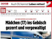 Bild zum Artikel: Nach einer Party - Mädchen (17) ins Gebüsch gezerrt und vergewaltigt