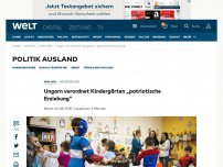 Bild zum Artikel: Ungarn verordnet Kindergärten „patriotische Erziehung“ 