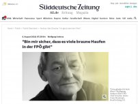 Bild zum Artikel: Wolfgang Ambros: 'Bin mir sicher, dass es viele braune Haufen in der FPÖ gibt'