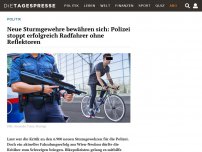 Bild zum Artikel: Neue Sturmgewehre bewähren sich: Polizei stoppt erfolgreich Radfahrer ohne Reflektoren