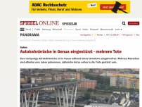 Bild zum Artikel: Italien: Autobahnbrücke in Genua eingestürzt