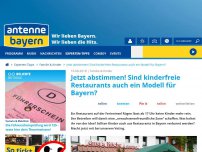 Bild zum Artikel: Jetzt abstimmen! Sind kinderfreie Restaurants auch ein Modell für Bayern?
