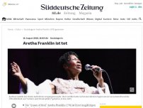 Bild zum Artikel: EIL: Soulsängerin Aretha Franklin ist tot