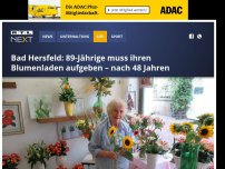 Bild zum Artikel: Bad Hersfeld: 89-Jährige muss ihren Blumenladen aufgeben – nach 48 Jahren