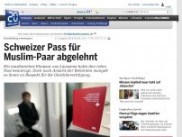 Bild zum Artikel: Handschlag verweigert: Schweizer Pass für Muslim-Paar abgelehnt