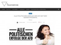 Bild zum Artikel: Alle politischen Erfolge der AfD seit der Bundestagswahl