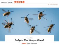 Bild zum Artikel: Naturschutz: Bußgeld fürs Wespentöten?