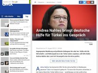 Bild zum Artikel: Andrea Nahles bringt deutsche Hilfe für Türkei ins Gespräch