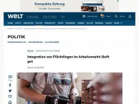 Bild zum Artikel: Integration von Flüchtlingen im Arbeitsmarkt läuft gut