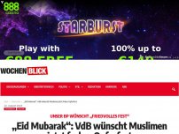 Bild zum Artikel: „Eid Mubarak“: VdB wünscht Muslimen jetzt frohes Opferfest!