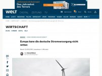 Bild zum Artikel: Europa kann die deutsche Stromversorgung nicht retten