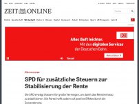 Bild zum Artikel: Altersvorsorge: SPD für zusätzliche Steuern zur Stabilisierung der Rente