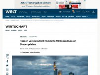 Bild zum Artikel: Hessen verspekuliert Hunderte Millionen Euro an Steuergeldern