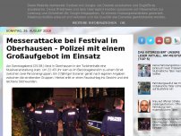 Bild zum Artikel: Messerattacke bei Festival in Oberhausen - Polizei mit einem Großaufgebot im Einsatz