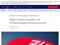 Bild zum Artikel: Allianz Arena erstrahlt mit Schweinsteiger-Rückennummer