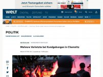 Bild zum Artikel: Polizei hält Hunderte Demonstranten in Chemnitz auseinander