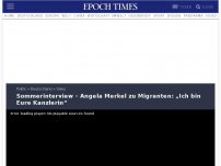 Bild zum Artikel: Sommerinterview – Angela Merkel zu Migranten: „Ich bin Eure Kanzlerin“